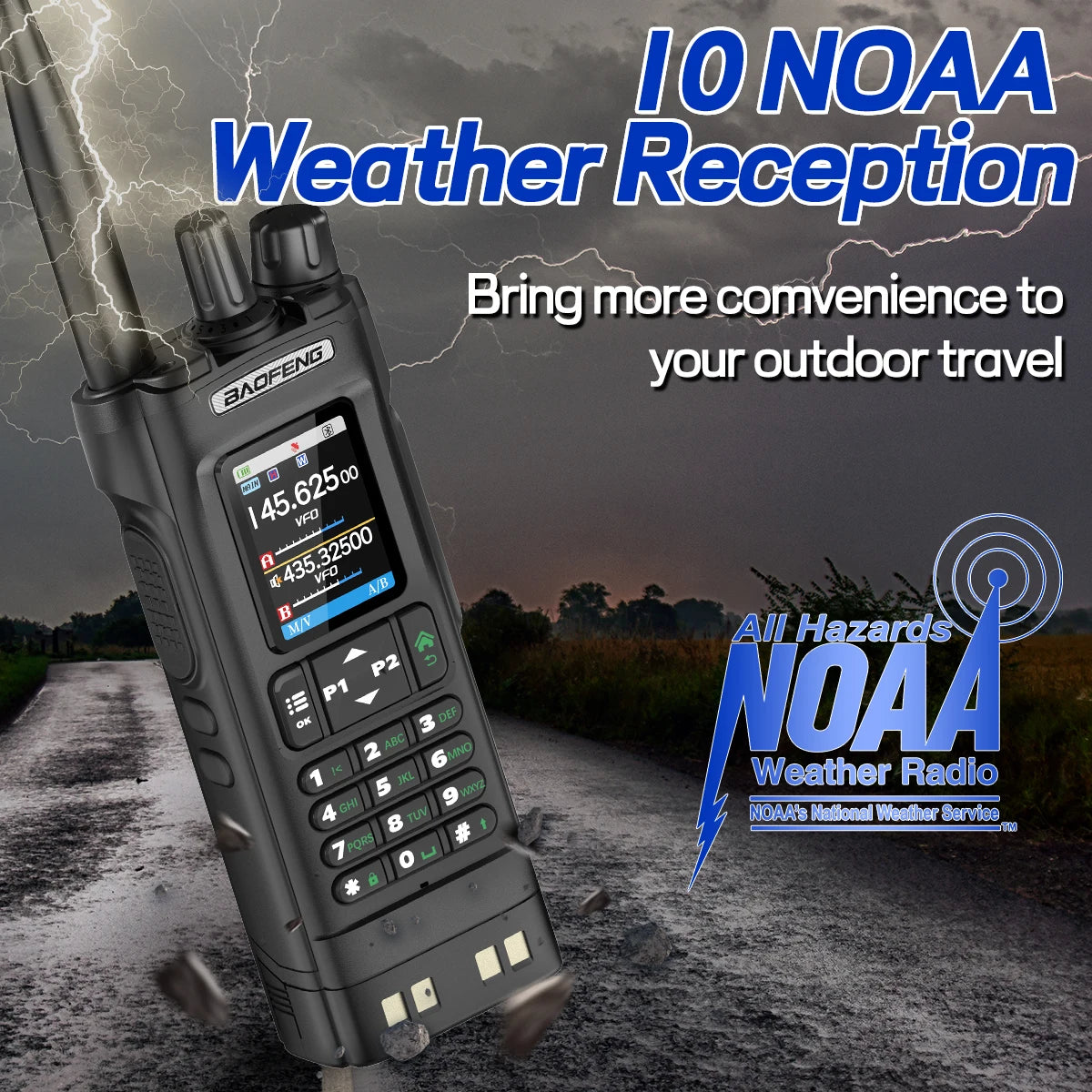 Baofeng UV-32 GPS Walkie Talkie 10W Long Range Multi Band Bluetooth APP Programming Wireless Copy Frequency Type-C Two Way Radio