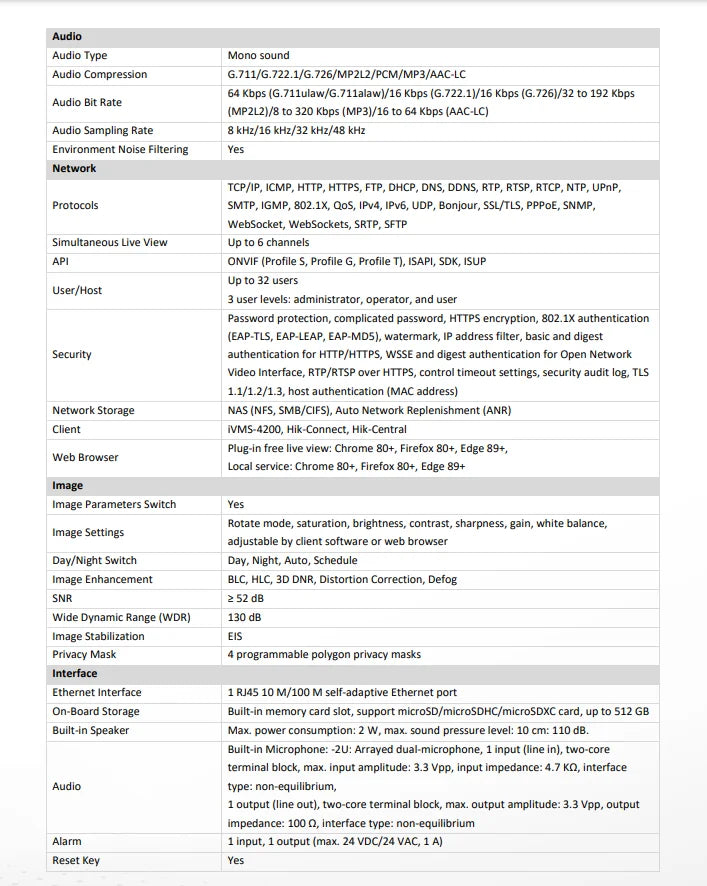 Hikvision 8MP IP Camera DS-2CD2387G3-LIS2UY/SRB Smart Hybrid Light ColorVu 2-Way Audio Turret Camera Red Blue Light Audio Alarm