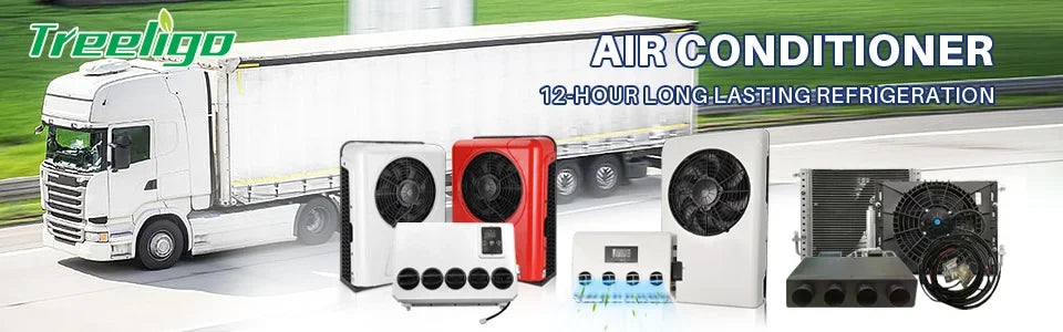 Treeligo New Electric RV 12V 24V Heat&Cool roof Air Conditioner RV Rooftop Car Parking ac For Truck Camper Van Caravan Motorhome