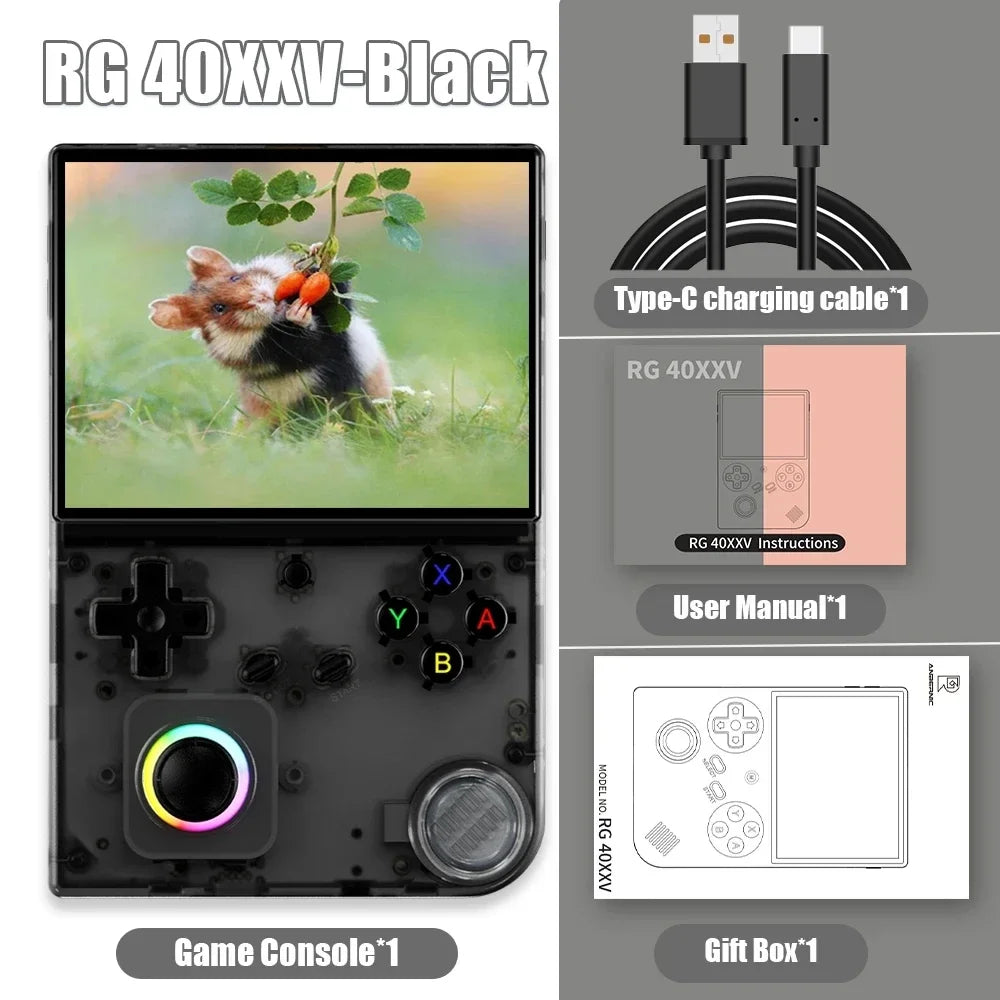 ANBERNIC RG40XXV Retro Handheld Game Console 4.0'' IPS Screen 64 Bit Linux 5G WiFi Bluetooth HD-Support Output PSP Game