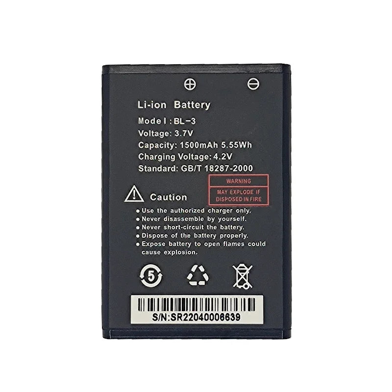 2pcs For Baofeng UV-3R Walkie Talkie Battery 1500mAh for BF-UV3R Two Way Radio Accessories UV 3R Radio Extra Battery Model BL-3