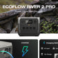 ECOFLOW Solar Generator RIVER 2 Pro 700, 716Wh LiFePO4 Battery, 4x800W AC Outlets (1600W Surge), Solar Generator