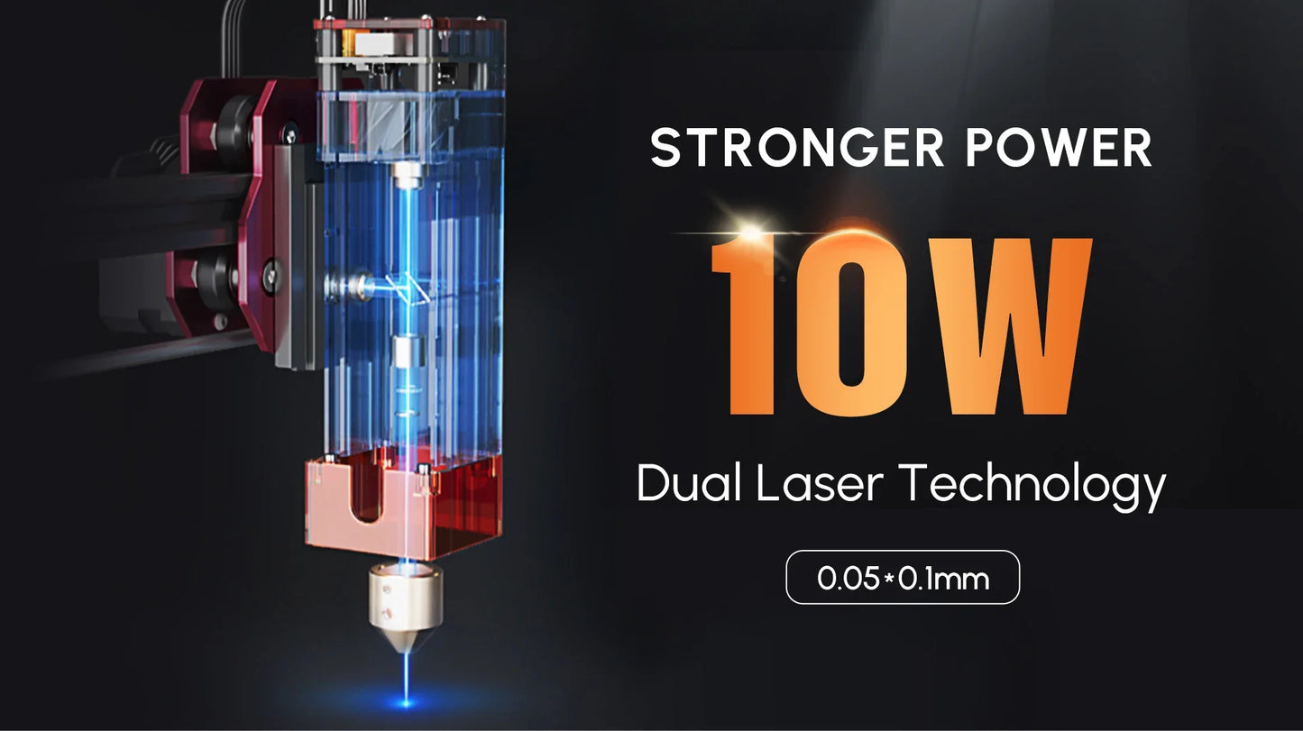 Algolaser 10W Laser Engraver DIY Kit CNC Laser Cutter Engraving Machine OPTIONAL Honeycomb Table & Extension Kit & Rotary Roller