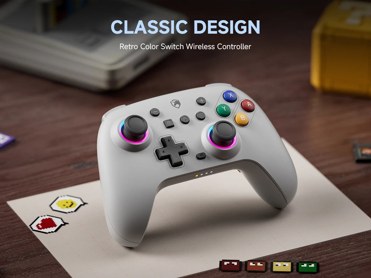 ECHTPower Wireless Controller Gamepad for Switch 2/PC Dark gray