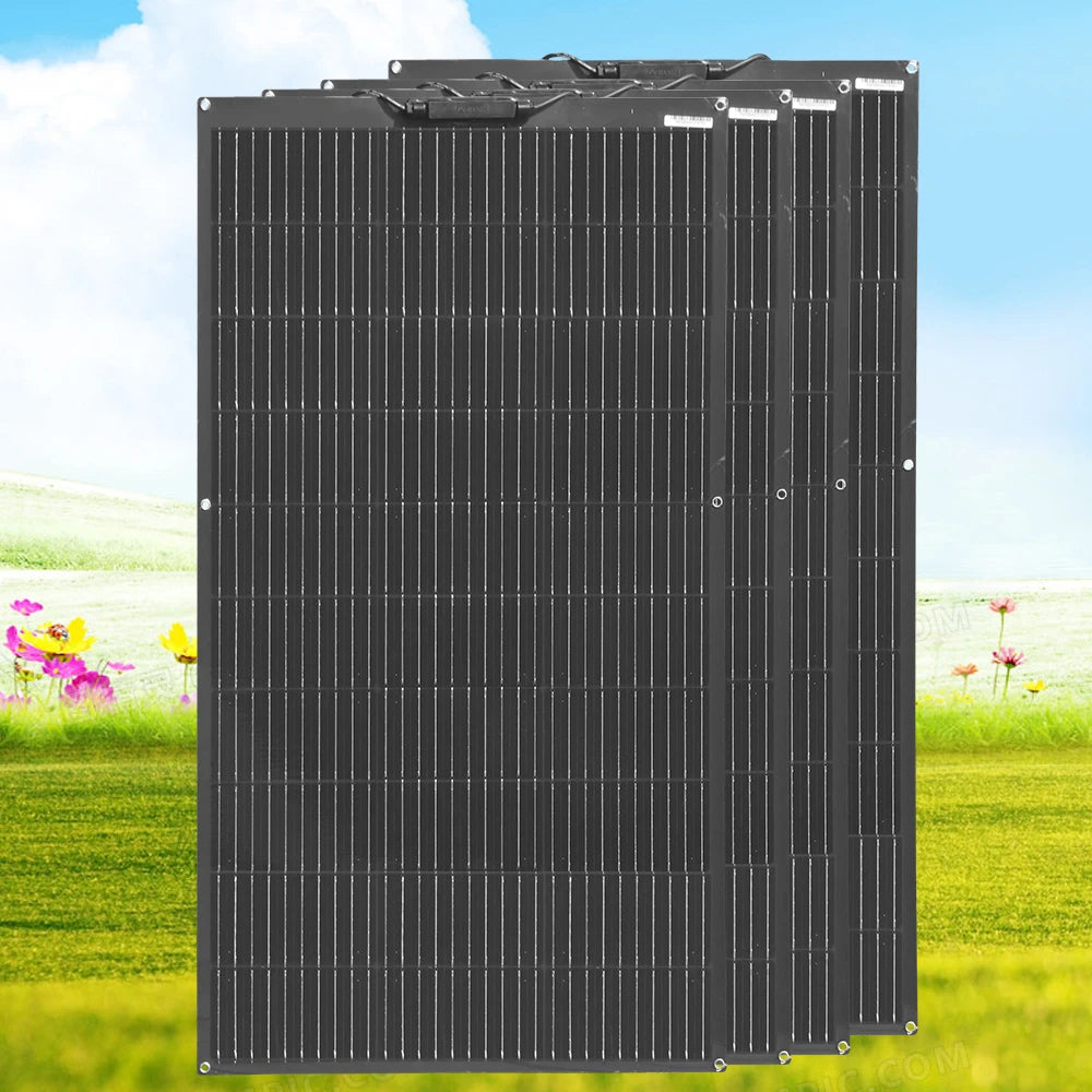 WUZECK 1pcs ~10 pcs Flexible rechargeable solar panel battery 100W High Efficiency Cell (100W, 200W, 300W ,400W,500W 1000W)