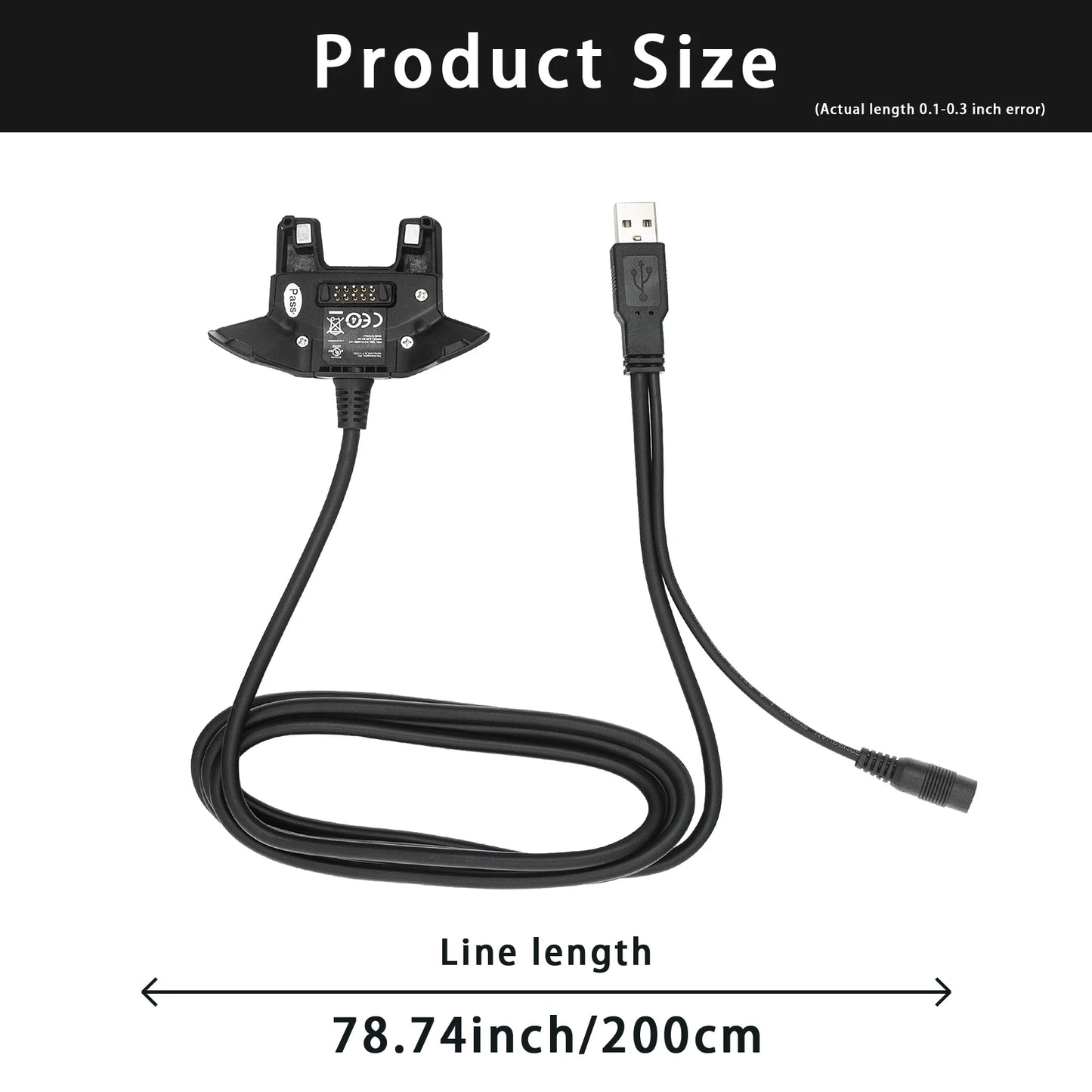 Power Charger for Zebra Motorola Symbol TC70 TC70X TC72 TC75 TC75X TC77 CBL-TC7X-USB1-01 Charging Cable with Adapter