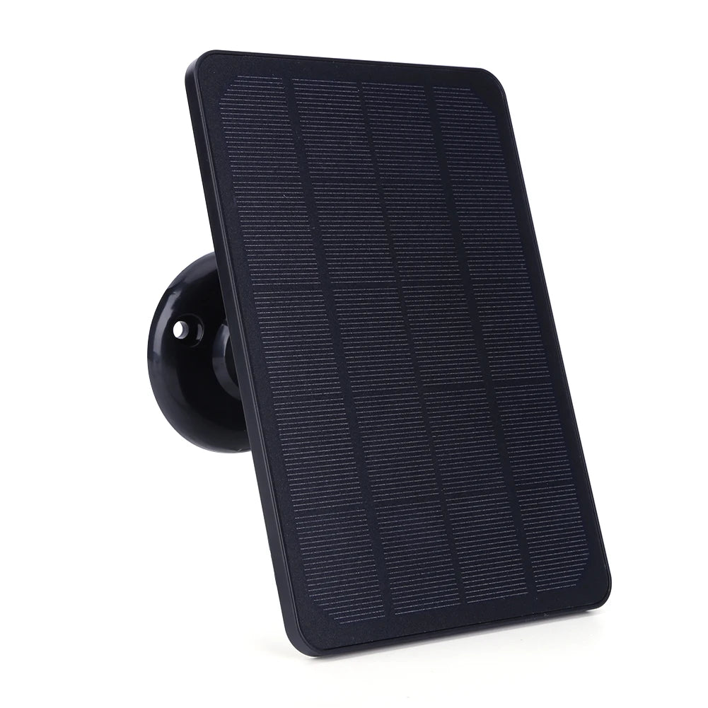 10W 5V Solar Cells Charger Type-C/Micro USB/DC Port Solar Panel for Security Camera/Small Home Light System 360°Adjustable