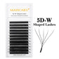 MASSCAKU 3D 4D 5D 6D 7D 8D 10D W Shaped Eyelash Natural Soft Lightweight Individual W Style Premade Fans Eyelashes Extensions