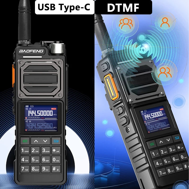Baofeng UV-25 Air Band Walkie Talkie Wireless Copy Frequency NOAA Type-C Charger AM Long Range UHF VHF 999CH Ham Two Way Radio