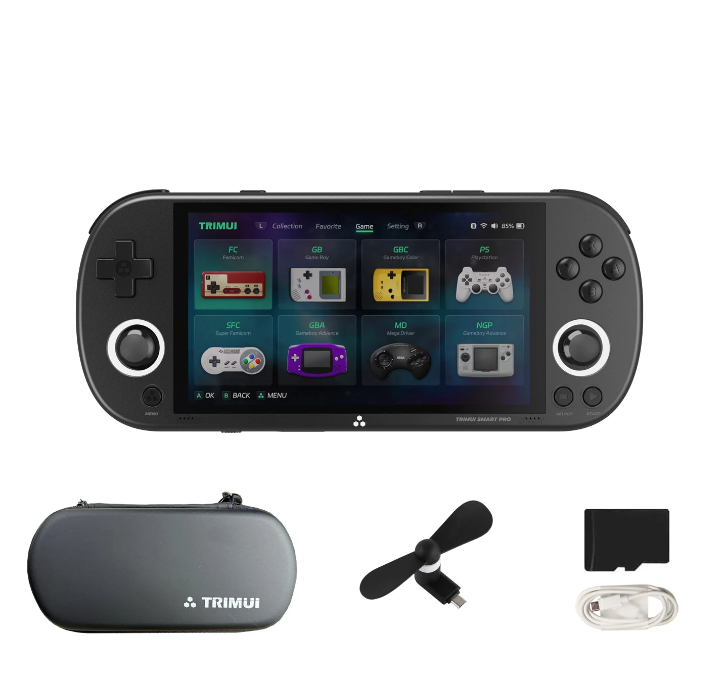 TRIMUI Smart Pro Retro Handheld Game Console – 5000mAh, 4.96" IPS Screen, 30,000+ Games, Portable Video Game Player