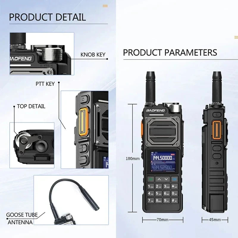 Baofeng UV-25 Air Band Walkie Talkie Wireless Copy Frequency NOAA Type-C Charger AM Long Range UHF VHF 999CH Ham Two Way Radio