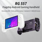 ANBERNIC RG557 Handheld Game Console Dimensity Processor 5.48" AMOLED Screen Android14 Capacitive Joystick DP Output Cooling Fan