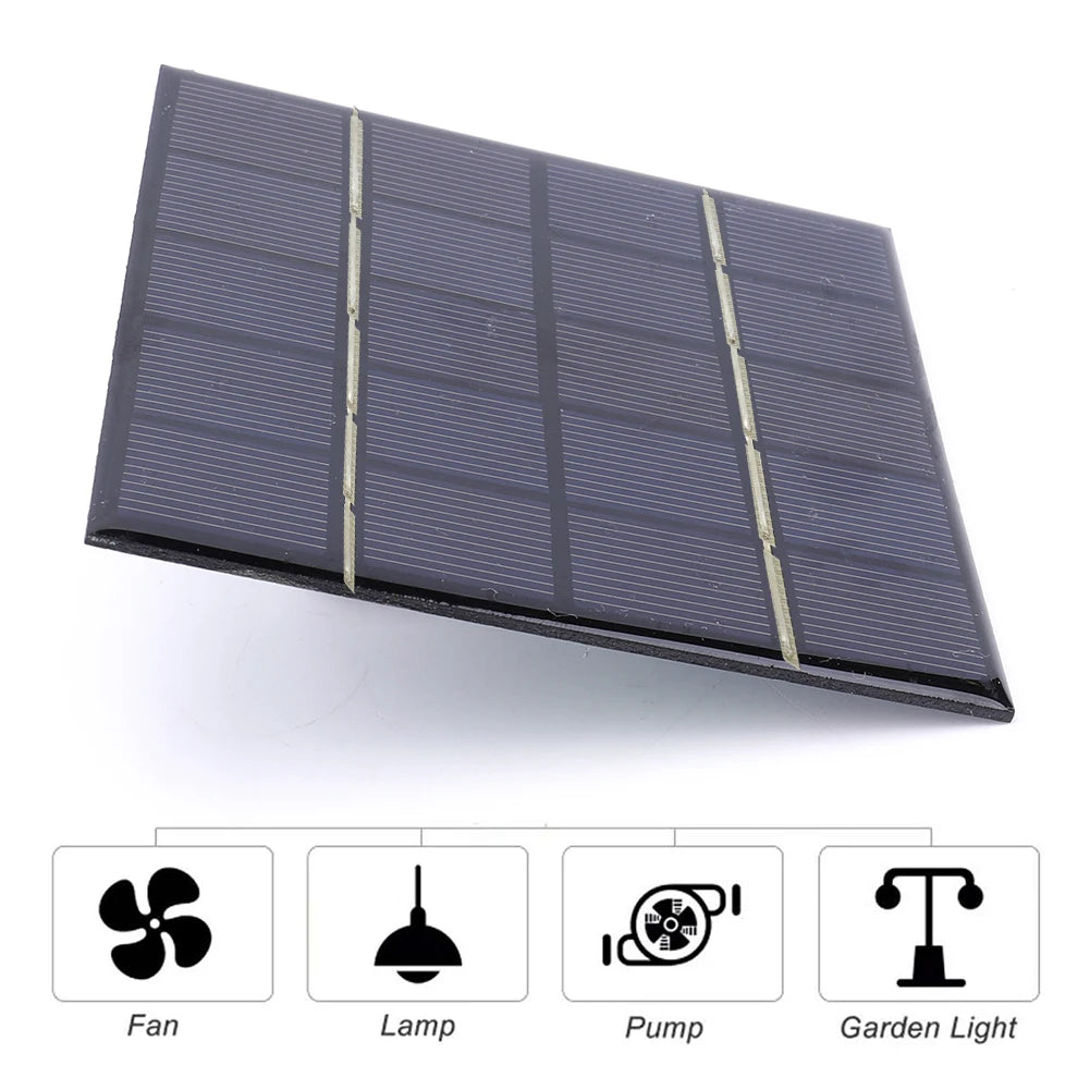 2-10pc Portable Solar Panel 3W 5V Micro Solar Board Fast Charger Polysilicon DIY Solar Cells System Mini Outdoor Battery Charger