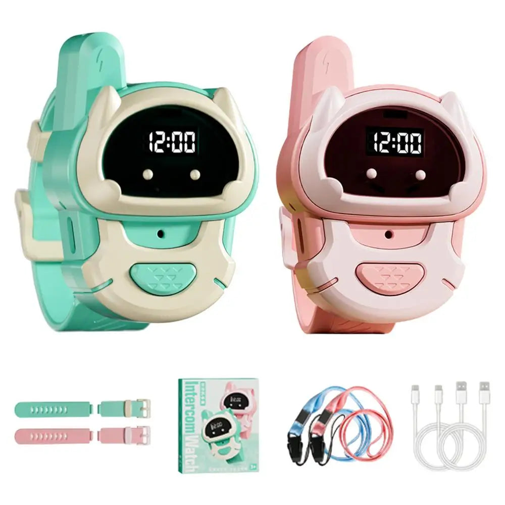 Walkie Talkie Watches For Kids Long Range Children Walky Talky Outdoor Game Two-Way Radio Walky Talky Watch Children Long Range