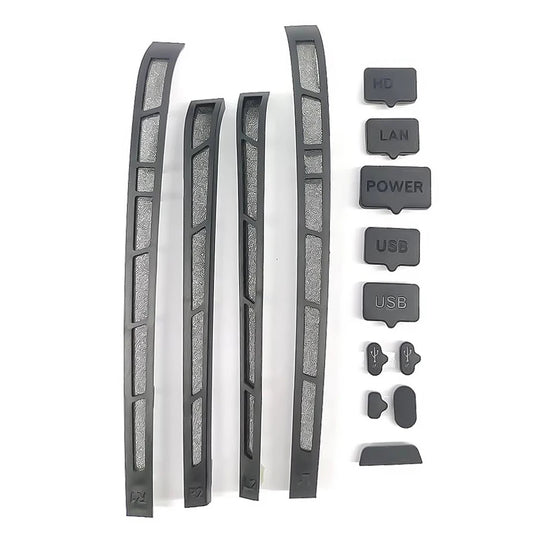 12 in 1 Silicone Dust Plugs Set Anti-dust Cover Dustproof Plug for PS5 Slim for Playstation 5 Slim Console Accessories Pack
