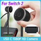 For Switch 2 1080P HD Computer Camera For NS2 Switch2 Video Chat Adjustment Wide Angle Camera with Heat Dissipation Vents Light