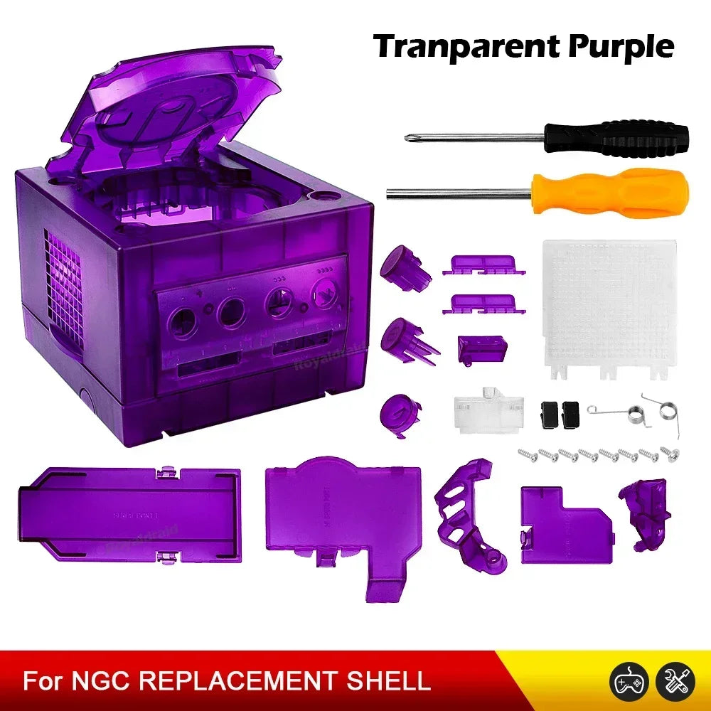 7 COLOR Transparent Box Replacement Case For Gamecube Housing Shell Case For NGC Retro Video Game Console DOL-101/DOL-001 Access