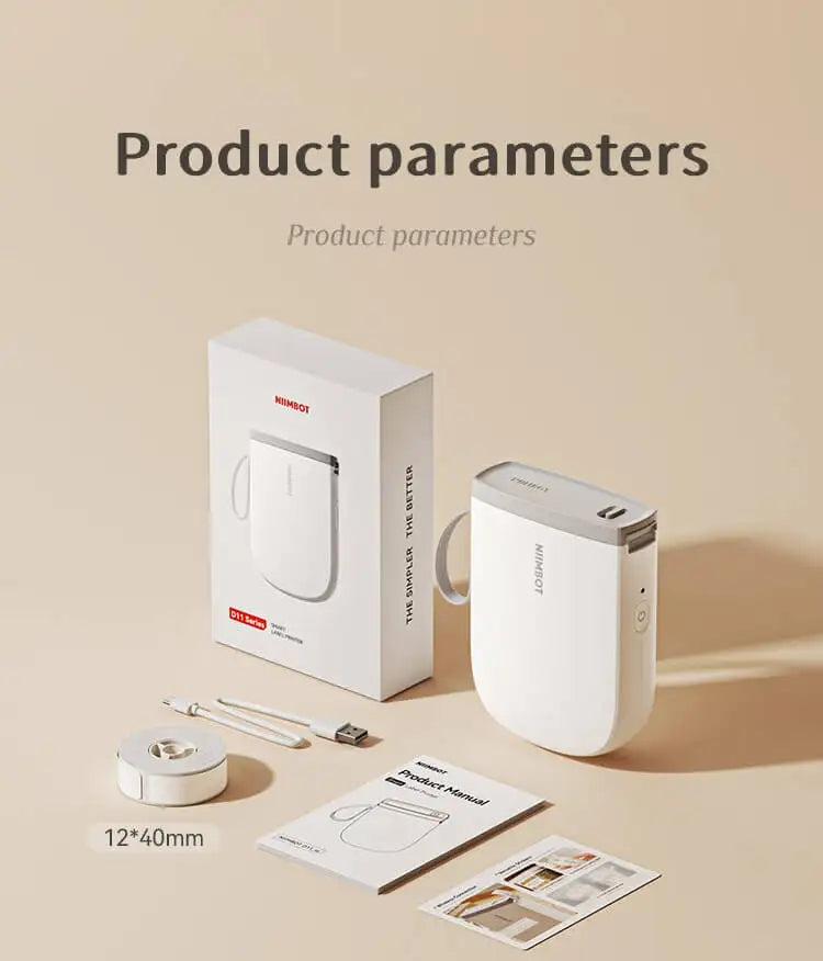 Niimbot 300 DPI High Definition Label Printer Upgraded D11 Wireless Thermal Label Maker Self-Adhesive Labeling Machine