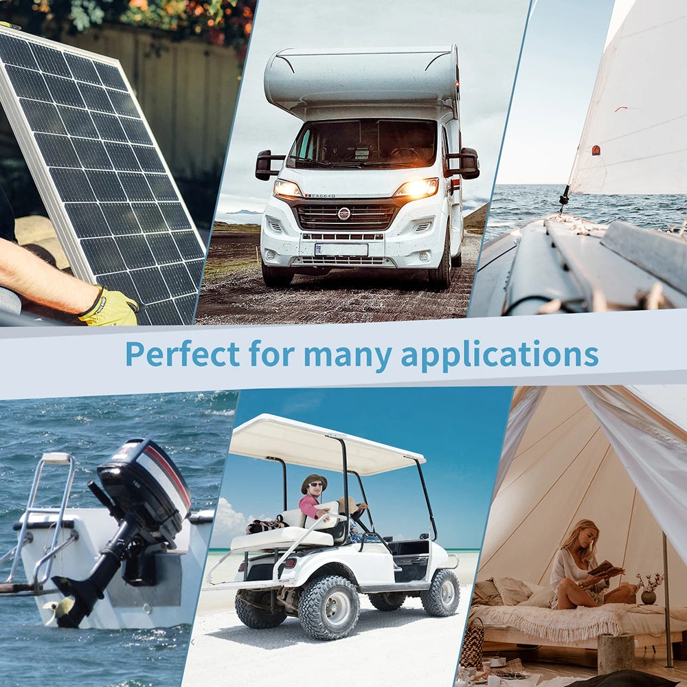 KEPWORTH 12V 100Ah LiFePO4 Battery Built-in 100A upgraded BMS Lithium Power Batteries For RV Campers Golf Cart Off-Road Off-Grid