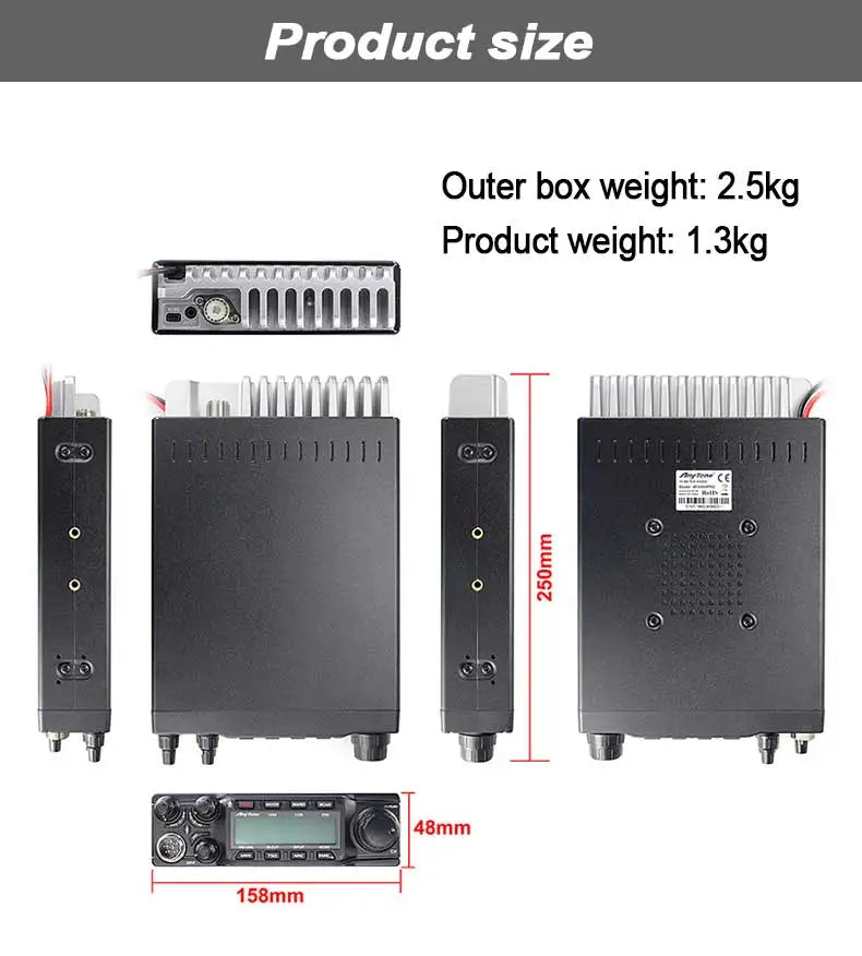 New AnyTone AT-6666 Pro 10 Meter Radio High Power 80W/50W Mobile Radio SSB(PEP)/FM/AM/PA/VOX/NRC Mode Long Range Two Way Radio