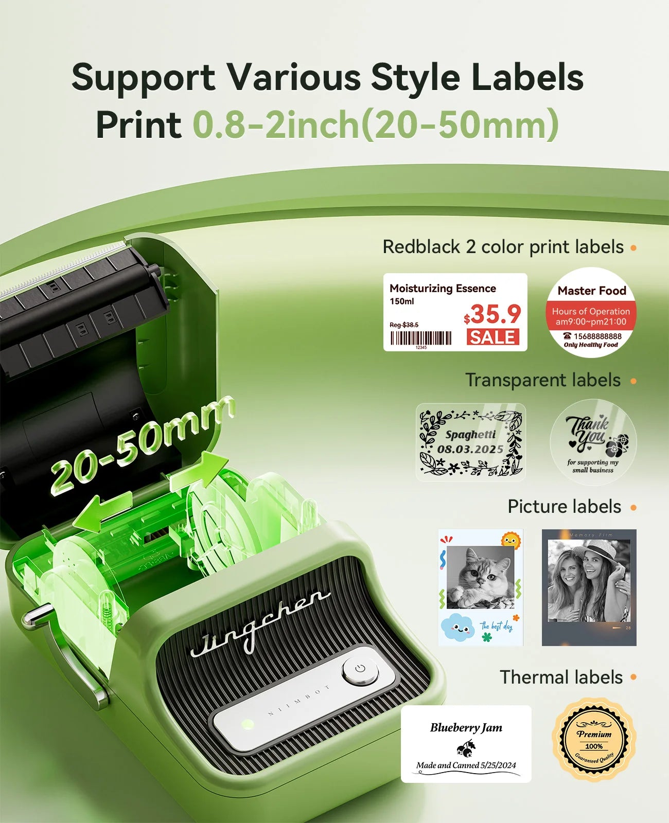 Niimbot B21 Pro 300dpi Label Maker Bluetooth printer 20-50mm Width Tape For DIY Crafts Notes Scrapbook Photo Shipped Locally