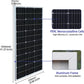 Rigid 1000W 600W 500W Solar Panel Photovoltaic Module 400W 300W 200W 100W 19.8V Monocrystalline Solar Panels Battery Charger