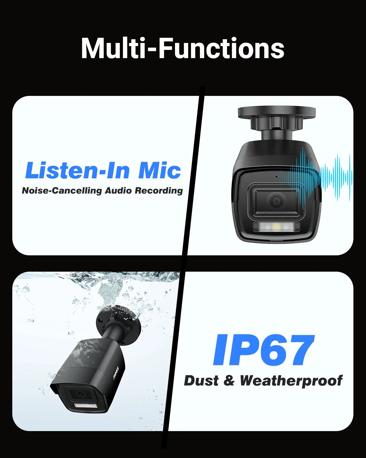 ANNKE 3K Ultra HD POE Video Surveillance System 8CH 6MP NVR Recorder 5MP Security Cameras CCTV Kit Smart Dual Lights Ip camera