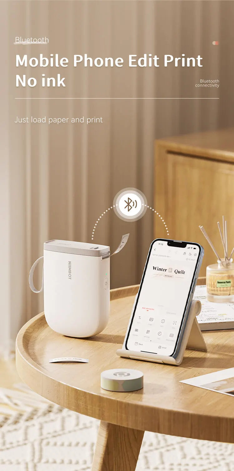 Niimbot 300 DPI High Definition Label Printer Upgraded D11 Wireless Thermal Label Maker Self-Adhesive Labeling Machine