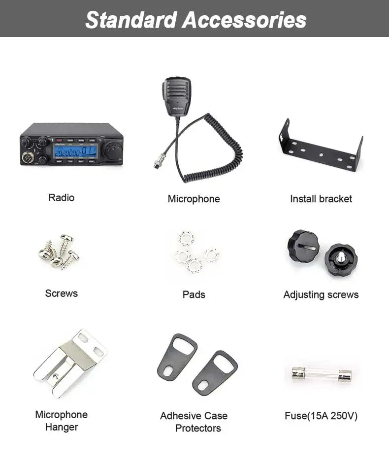 New Anytone AT-6666Pro 80W High Power 28.000-29.695MHz 10 Meter Radio CW/AM/FM/USB/PA Mode 40CH Car Mobile Radio