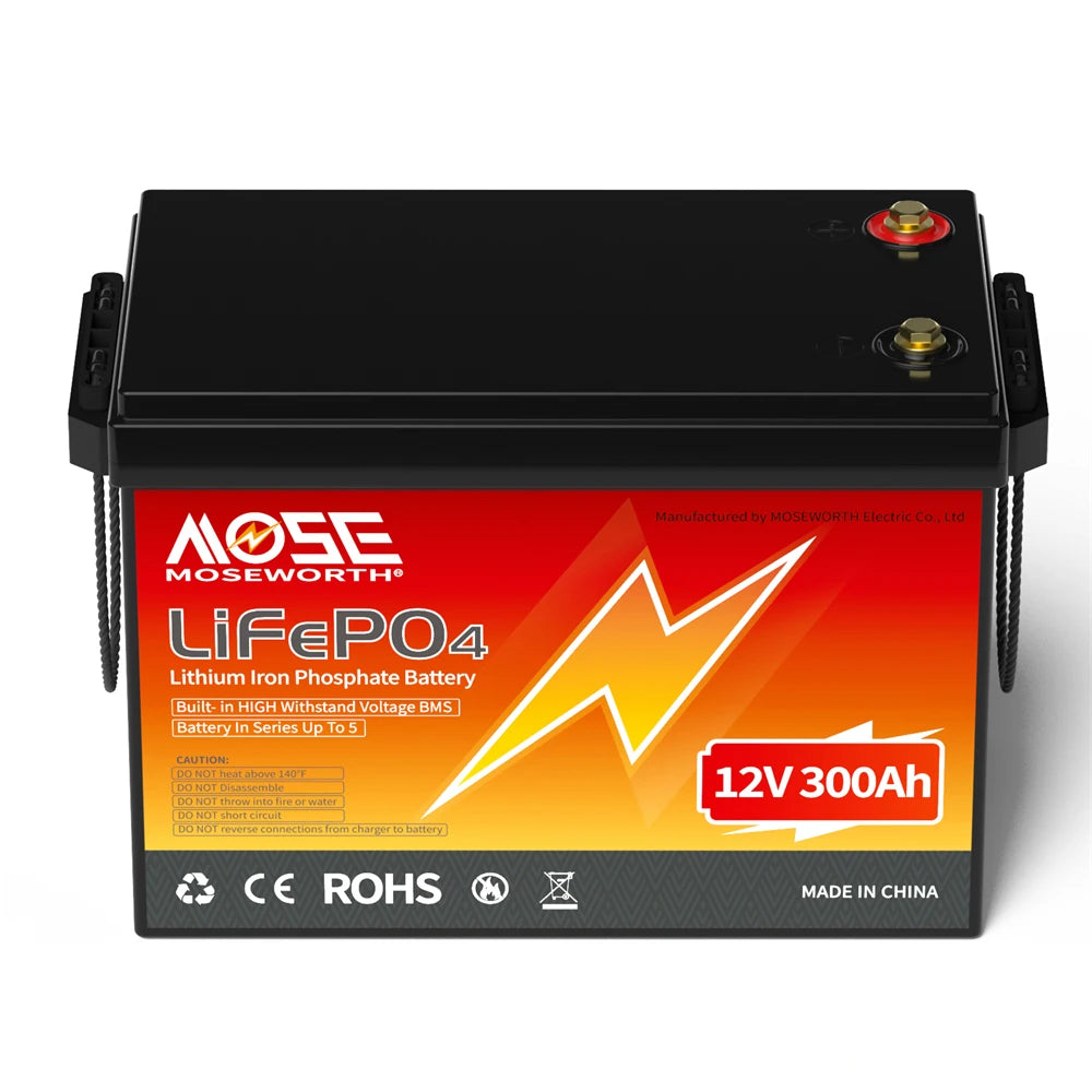 LiFePO4 Lithium Battery 12V 24V 36V 48V 100Ah 200Ah 300Ah 50Ah Built in BMS Deep Cycle Rechargeable Batteries for Trolling Motor