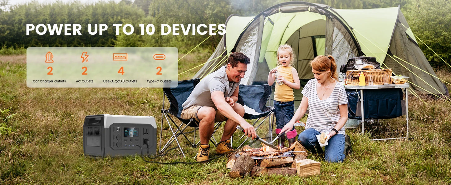 Ctolity XP1000 1800W Portable Power Station 1024Wh LiFeP04 Battery Solar Generator Solar for Camping UPS function Pure Sine Wave