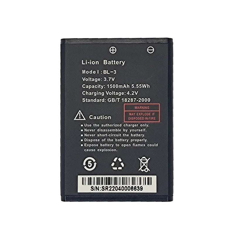 2pcs For Baofeng UV-3R Walkie Talkie Battery 1500mAh for BF-UV3R Two Way Radio Accessories UV 3R Radio Extra Battery Model BL-3