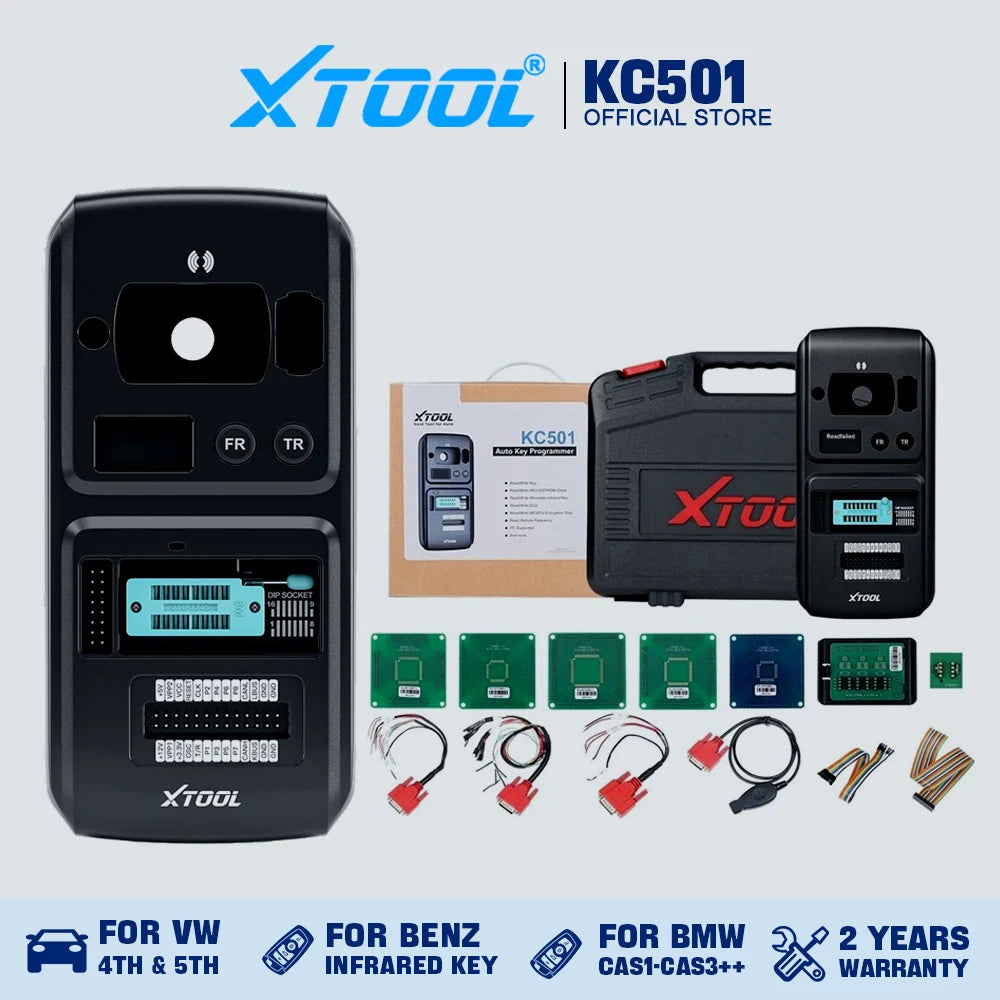 XTOOL KC501 Professional Car Key & Chip Programmer For Benz Infrared Key ECU Reader EEPROM Chip Reading Works With X100PAD3 MAX