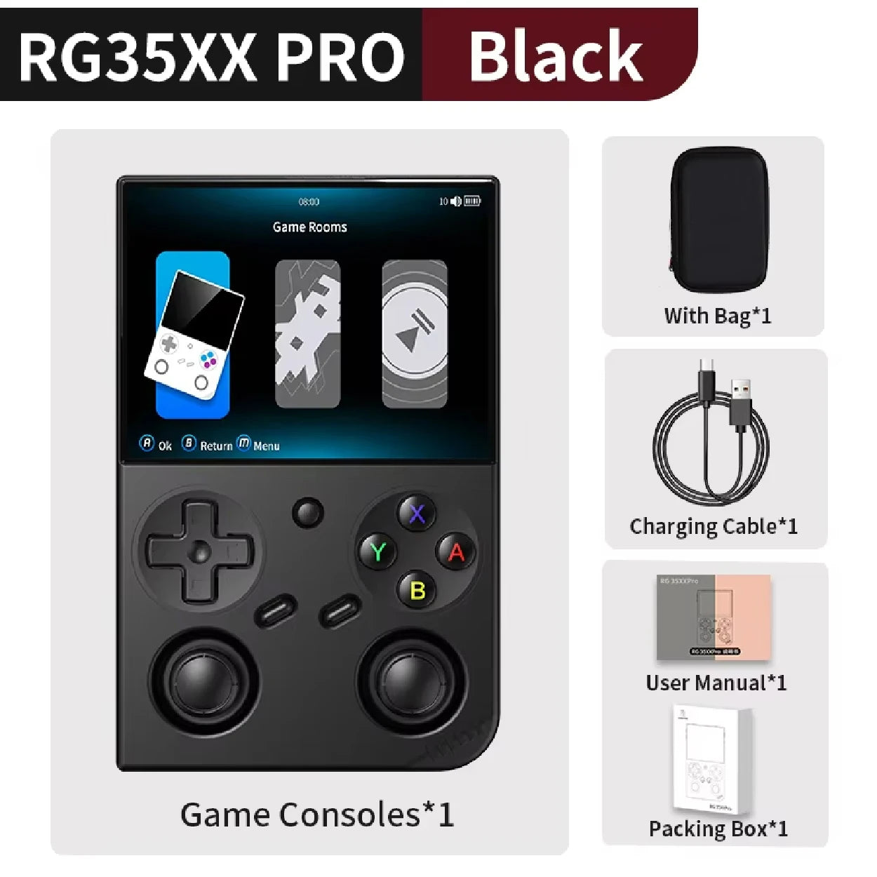 Anbernic RG35XX Pro Retro Handheld Game Console RG 35XXPro Retro Video Game Consoles Linux 64-bit Support WiFi PSP Game 256G 5G