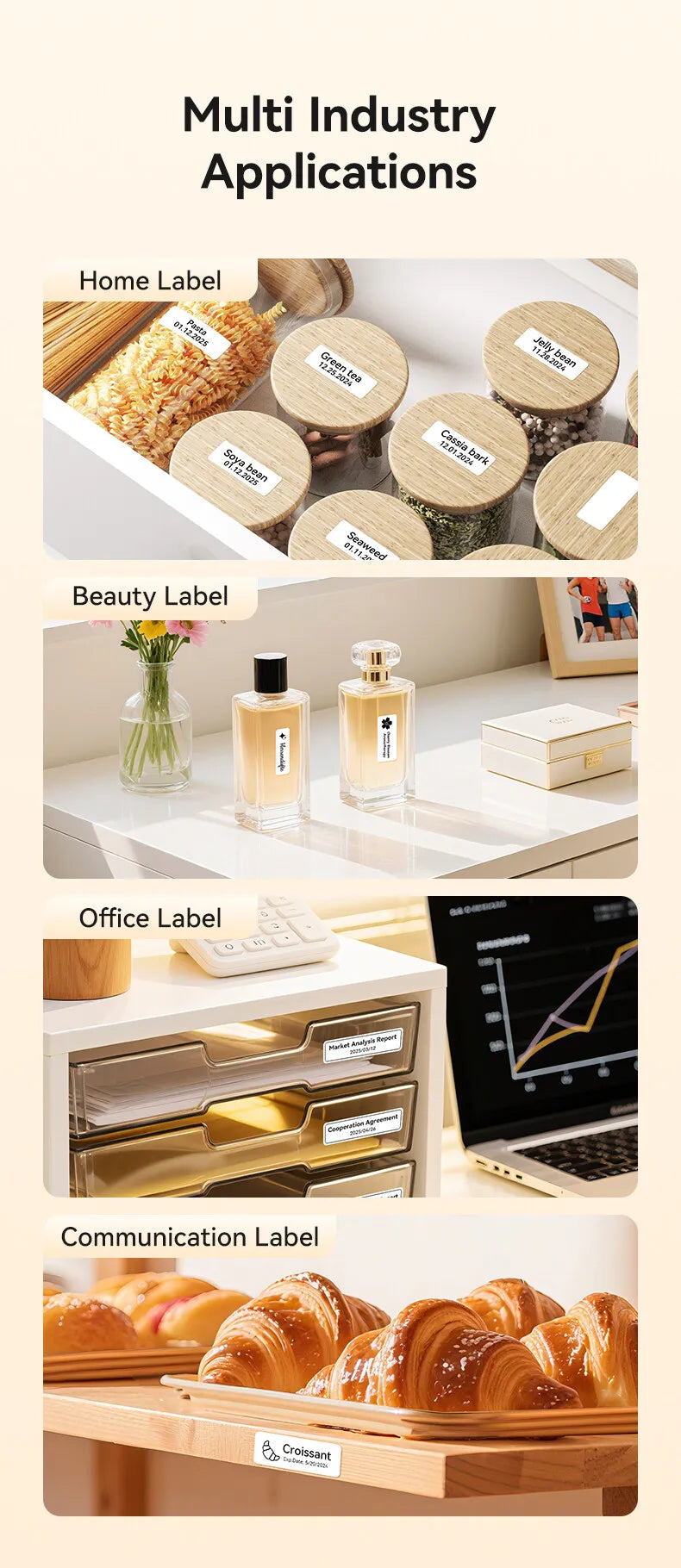 Niimbot D110 Mini Thermal Label Maker Wireless Connection Adhesive Sticker Label Printer DIY Name Tag for Office Home