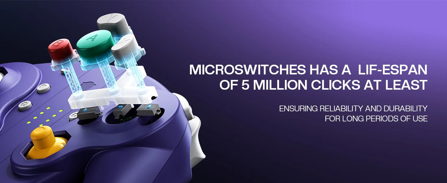 NYXI Wizard 2 Joypad Switch 2 Controller PC NGC, Hall Effect, NFC Function, 6-Gyro, Dual Vibration Purple Local Shipping