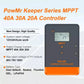 PowMr Solar Charge Controller MPPT 20A/30A/40A Charging Auto LCD Display Regulator 12V/24V Lithium Battey 100% MPPT Dual USB