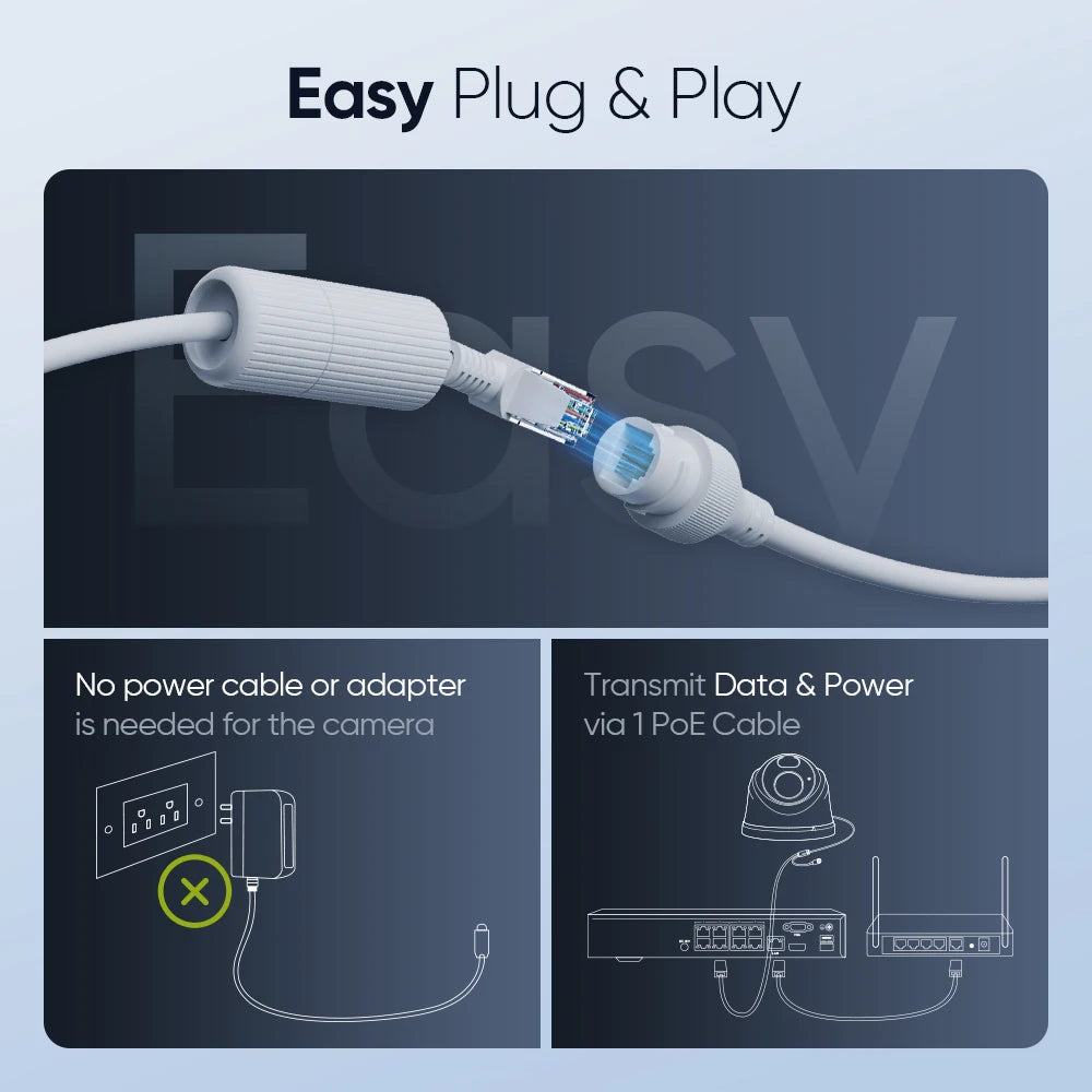 SANNCE 3MP POE Video Security Surveillance System CCTV Kit 8CH NVR Recorder night vision Smart IR Ip camera Built-in Mic Cameras