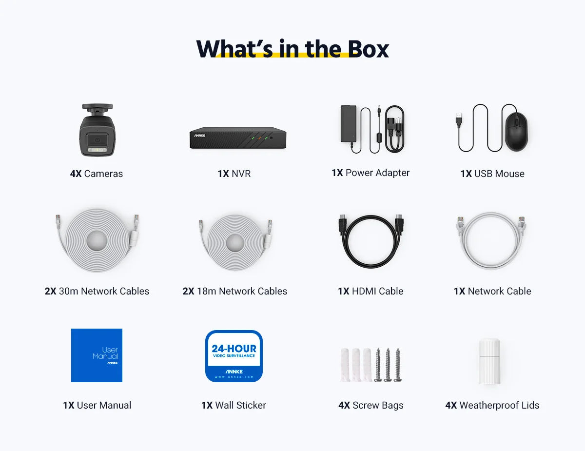 ANNKE 3K Ultra HD POE Video Surveillance System 8CH 6MP NVR Recorder 5MP Security Cameras CCTV Kit Smart Dual Lights Ip camera