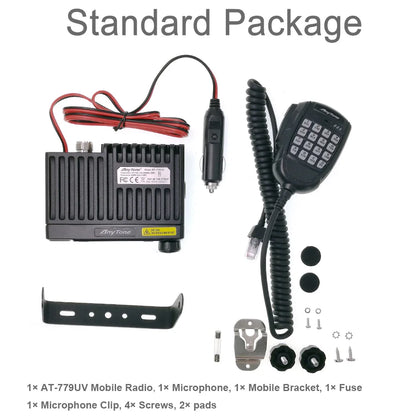 New AnyTone AT-779UV 20W Mini Car Walkie Talkie 500 Channels VOX VHF UHF Dual Band Amateur Radio