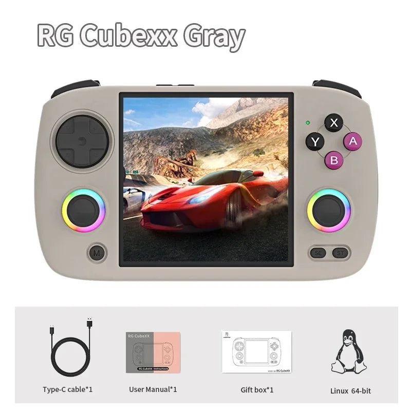 NEW ANBERNIC RG CUBE XX Retro Handheld Game Console Video Player Gaming Linux HD IPS RGB WIFI Bluetooth PSP Games Gift RGCUBEXX