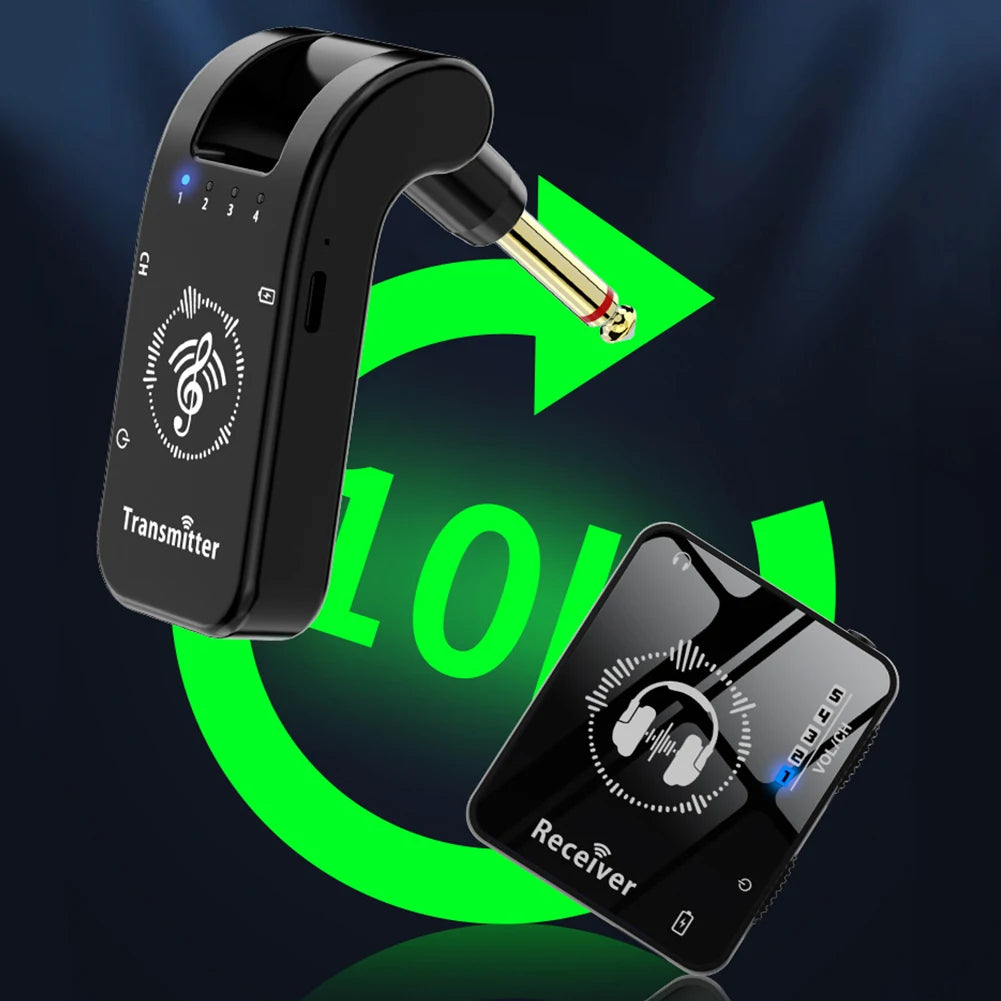 Wireless in Ear Monitor System Rechargeable Transmitter Receiver Wireless Earphone Monitor Transmission System 10H Battery Life