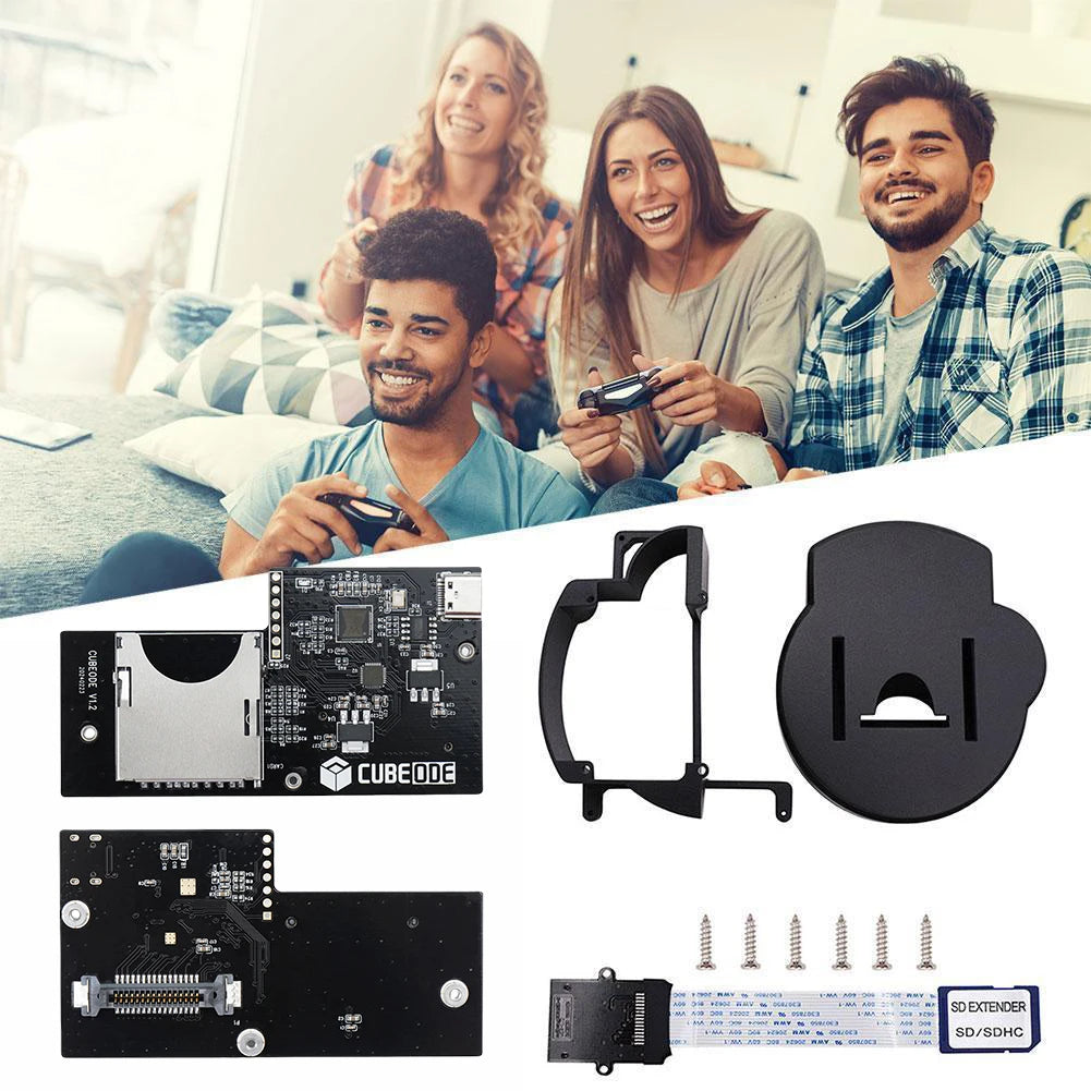 CUBEODE V1.2 Optical Drive Emulator Board No SD2SP2/SDGecko Replace DVD Drive with Bracket Kits for NGC GameCute Game Console