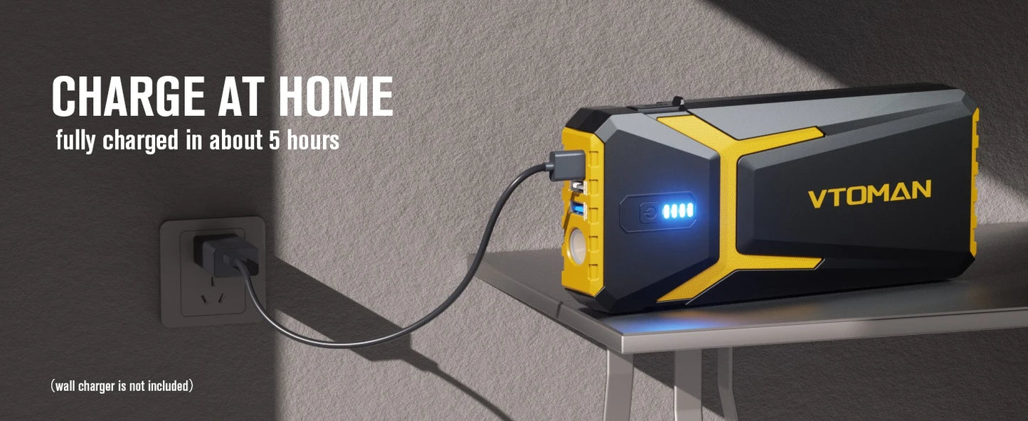 VTOMAN 4500A Power Bank with Car Start Auto Start Portable Charger Jump Starter Power Station Car Battery Charger Booster