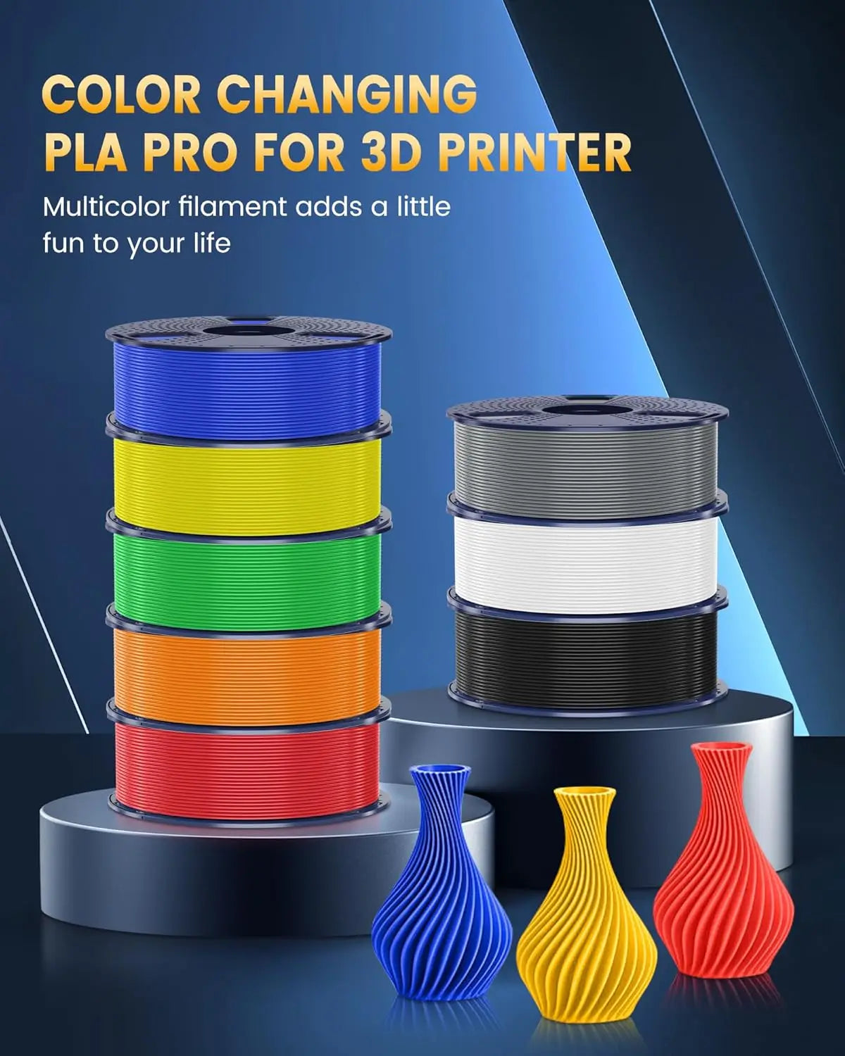 SUNLU 2KG PLA/PLA PLUS/PLA+2.0 Filament 1.75mm 1KG Without Tray 3D Printer Filament for 3D Printer& 3D Pen，Refll Filament