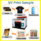 CMYKW 5*500ML UV Ink for R1390 L800 XP600 TX800 Printhead for UV A3 A4 A5 6090 Flatbed Inkjet Printer US Stock