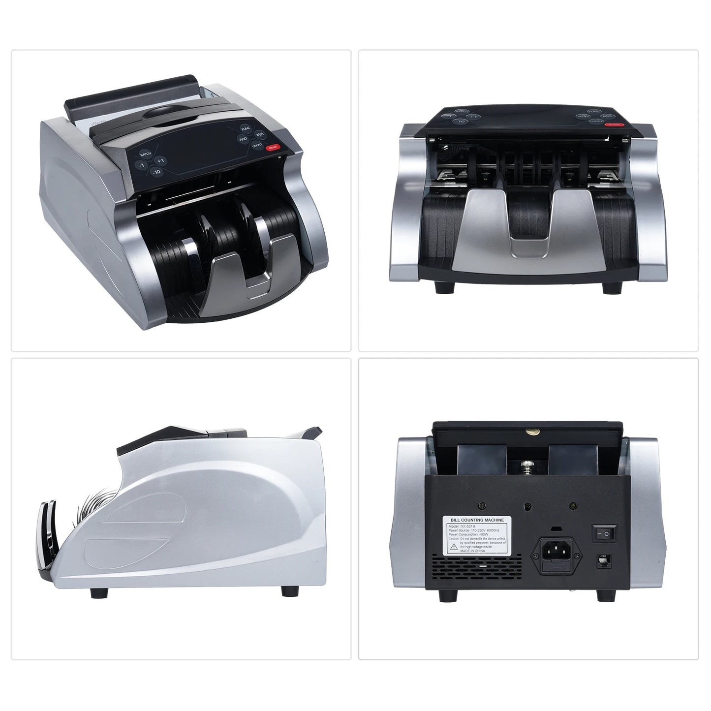 Money Counter Machine Counterfeit Bill Detector with UV MG IR Detection Automatic Money Detection Fast Counting for EURO/USD/KRW