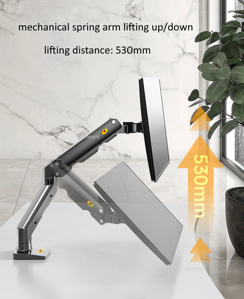 NB G50 mechanical Spring 27"-45" 42" big Screen Monitor Desktop Holder 360 Rotate 5-16kg ultra wide flat screen arc screen USB
