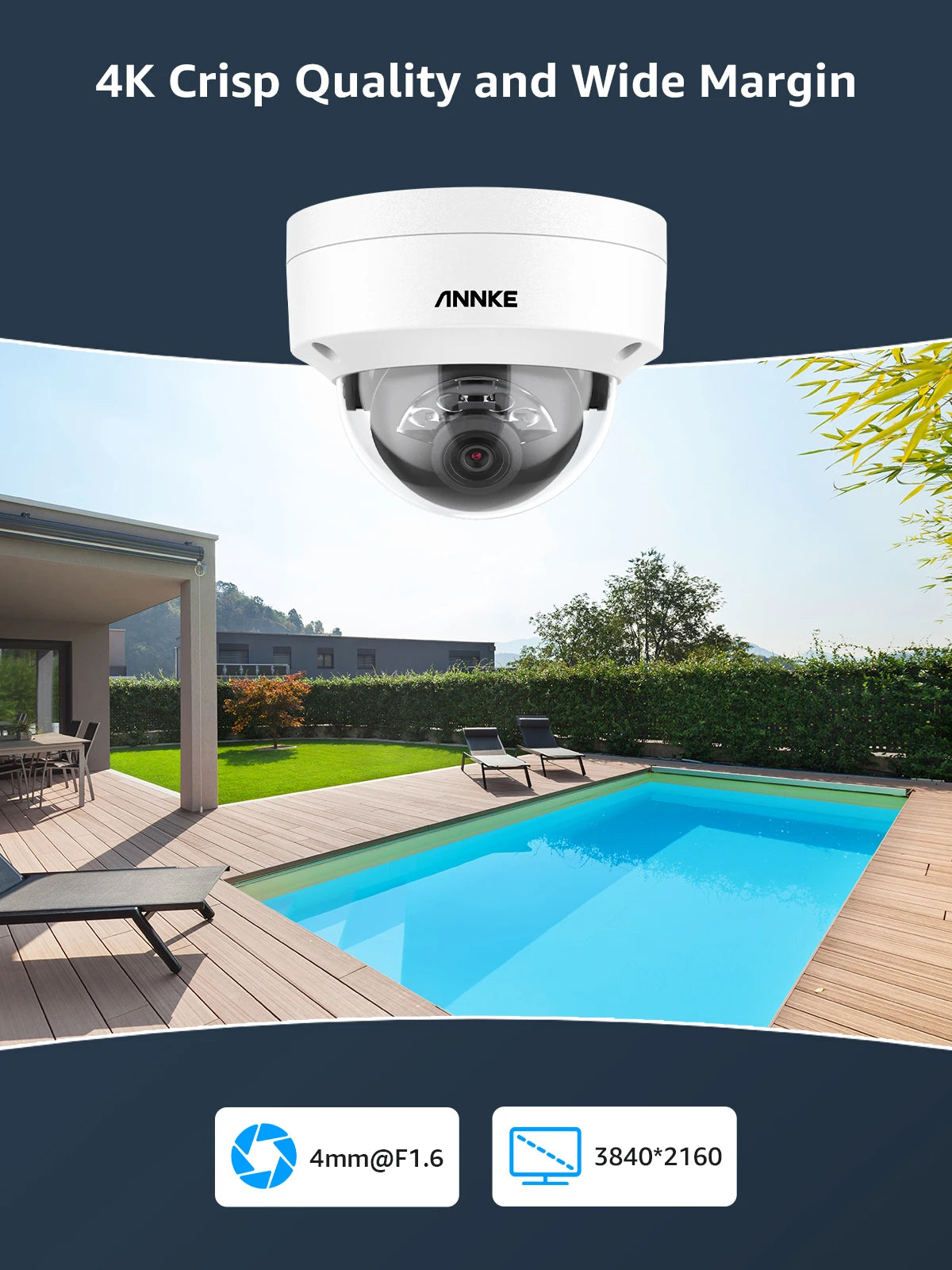 ANNKE 4K 8MP POE Network Video Surveillance Cameras System With 16PCS Smart Dual Light Security Cameras Motion detection