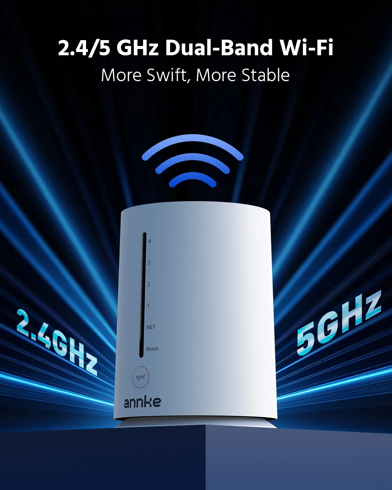 ANNKE 4MP Battery WiFi Security Camera PT Auto Tracking Color Night Vision Wireless IP Camera 4CH Homebase Security System